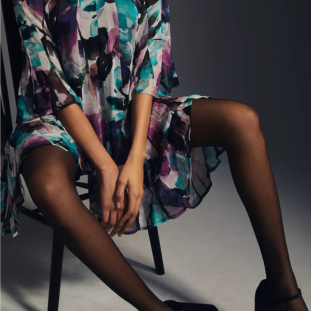 Flutter-Sleeve Lace Mini Dress - Picture 12 of 15